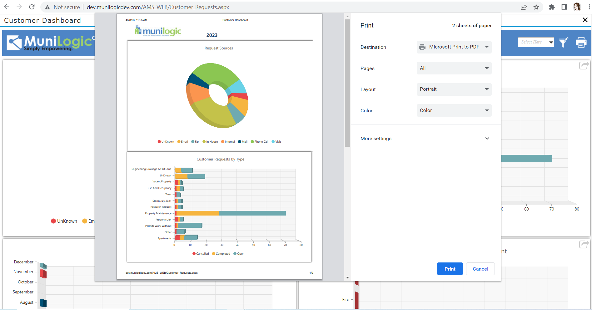 screenshot of MuniLogic CE